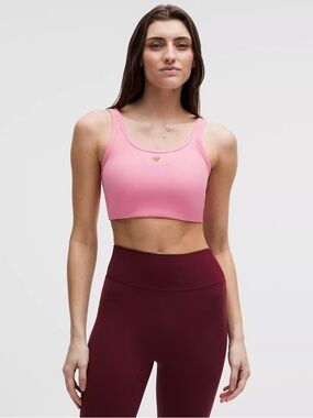 Lululemon Nulu Ribbed Scoopneck Bra Heart Candy Cloud XL